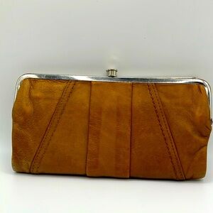 Brown HOBO Lauren  Leather Clutch